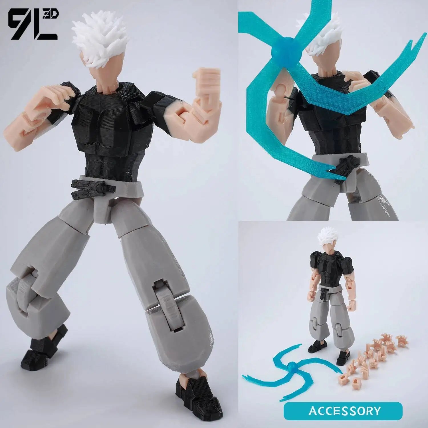 9L3D Printed Anime Jujutsu Kaisen Sukuna Yuji Yuta Satoru Gojo Lucky Dummy 13 Movable Shapeshift Action Figures Mannequin Toys