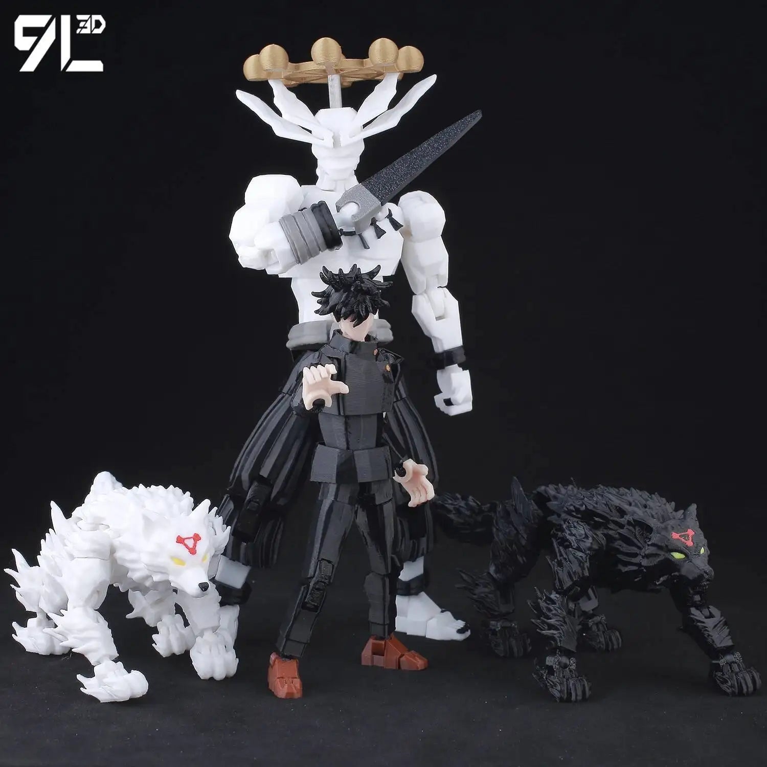 9L3D Printed Anime Jujutsu Kaisen Sukuna Yuji Yuta Satoru Gojo Lucky Dummy 13 Movable Shapeshift Action Figures Mannequin Toys