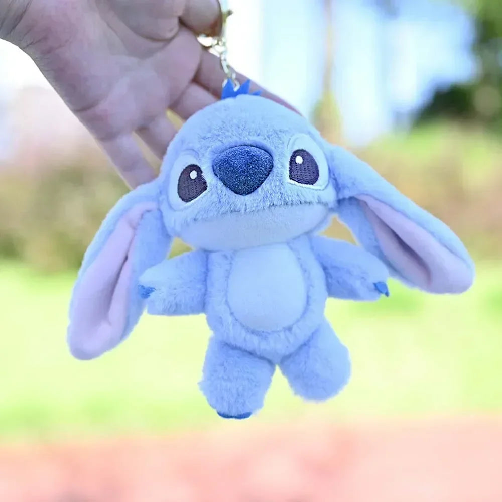Cartoon Stitch Plush Keychain Soft Toy Cute Stuffed Animal Pendant Gift for Girls  Angel Doll Bag Charm Kids Birthday Present