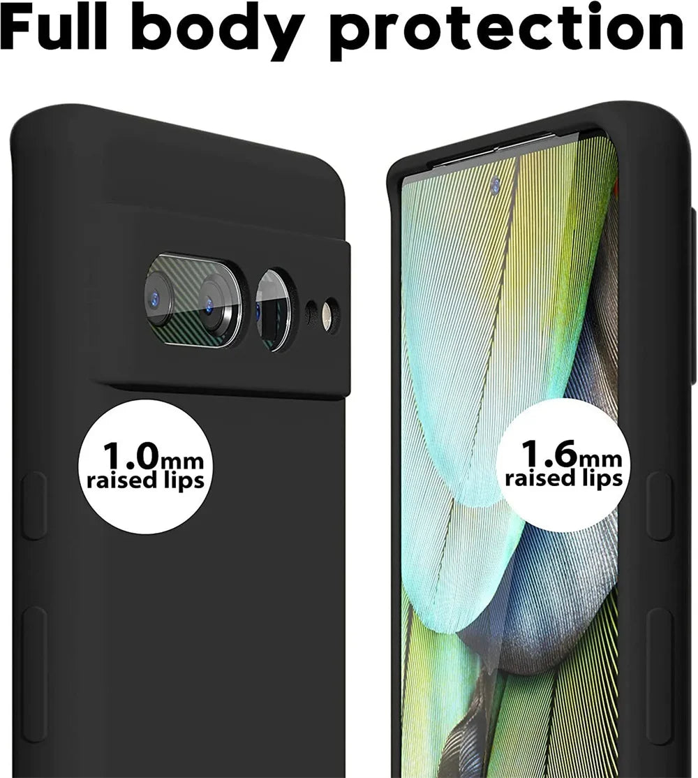 Ultra Slim Liquid Silicone Phone Case For Google Pixel 10 9 8 Pro XL 8A 7 7A 6 6A Wireless Charging Shockproof Protector Cover