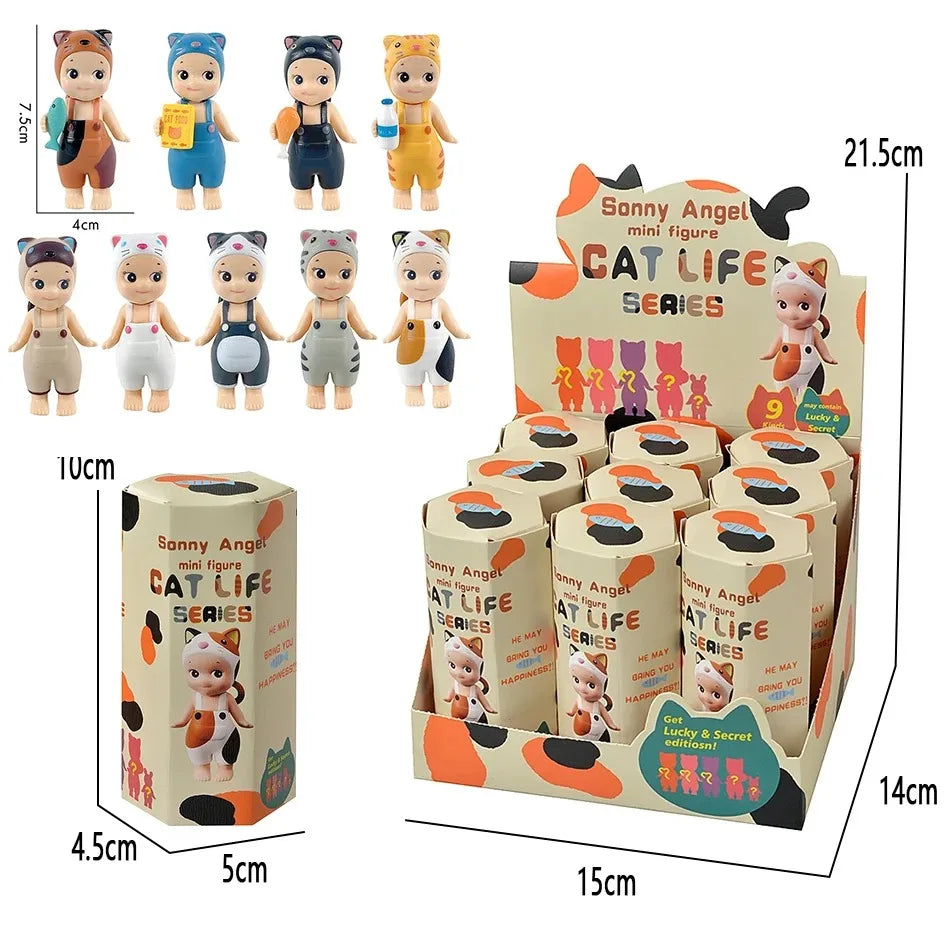 -Sonnny Angel 20th Anniversary Hippers Blind Box Animal Cat Life Series Anime Figures Ornaments Dolls Fans Toy Set For Kids Gift