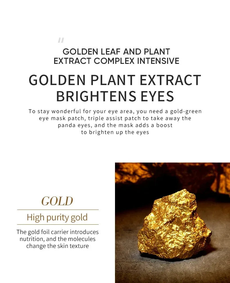 60/120 Pieces Eye Mask Avocado Gold Moisturize Firming Improve Eye Bags Eye Patches Anti Wrinkle Eye Patches for Dark Circles