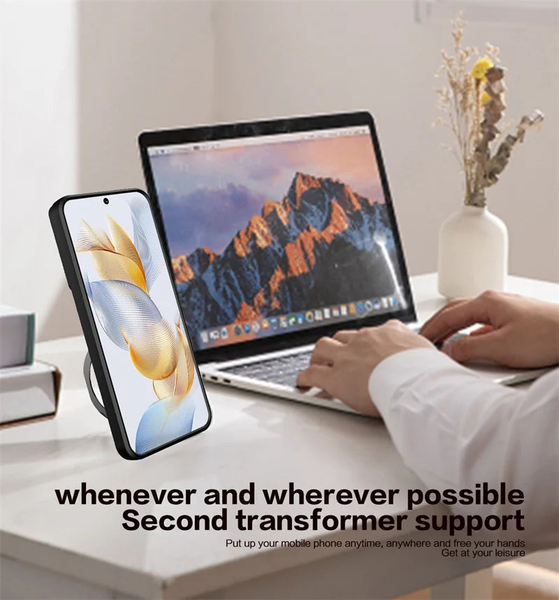 Funda For Honor 90 5G Case Shockproof Armor Magnetic Metal Ring Phone Case For Honer Honar 90 Honor90 Slide Camera Protect Cover