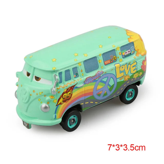 Disney Pixar Cars 2 3 Toys Lightning McQueen Truck Uncle Mack 1:55 Diecast Mater Piston Cup Fritter Frank Model Child Kids Gifts