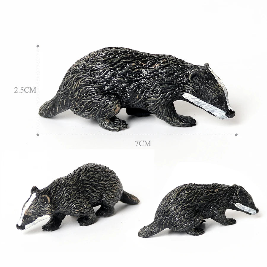 Realistic Woodland Creatures Figurines Toys Raccoon,Beavers ,Badger,Anteater,Platypus Easter Eggs Education Birthday Gift