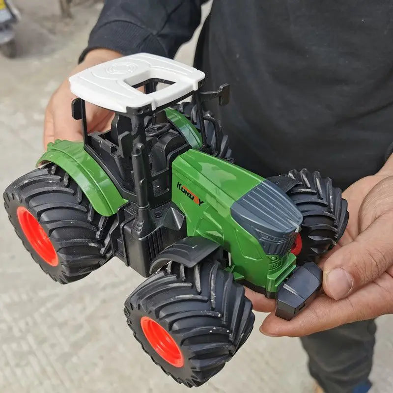 Tractor Toy Car Model Trailer and Accessories Simulation Children's Farmer Car