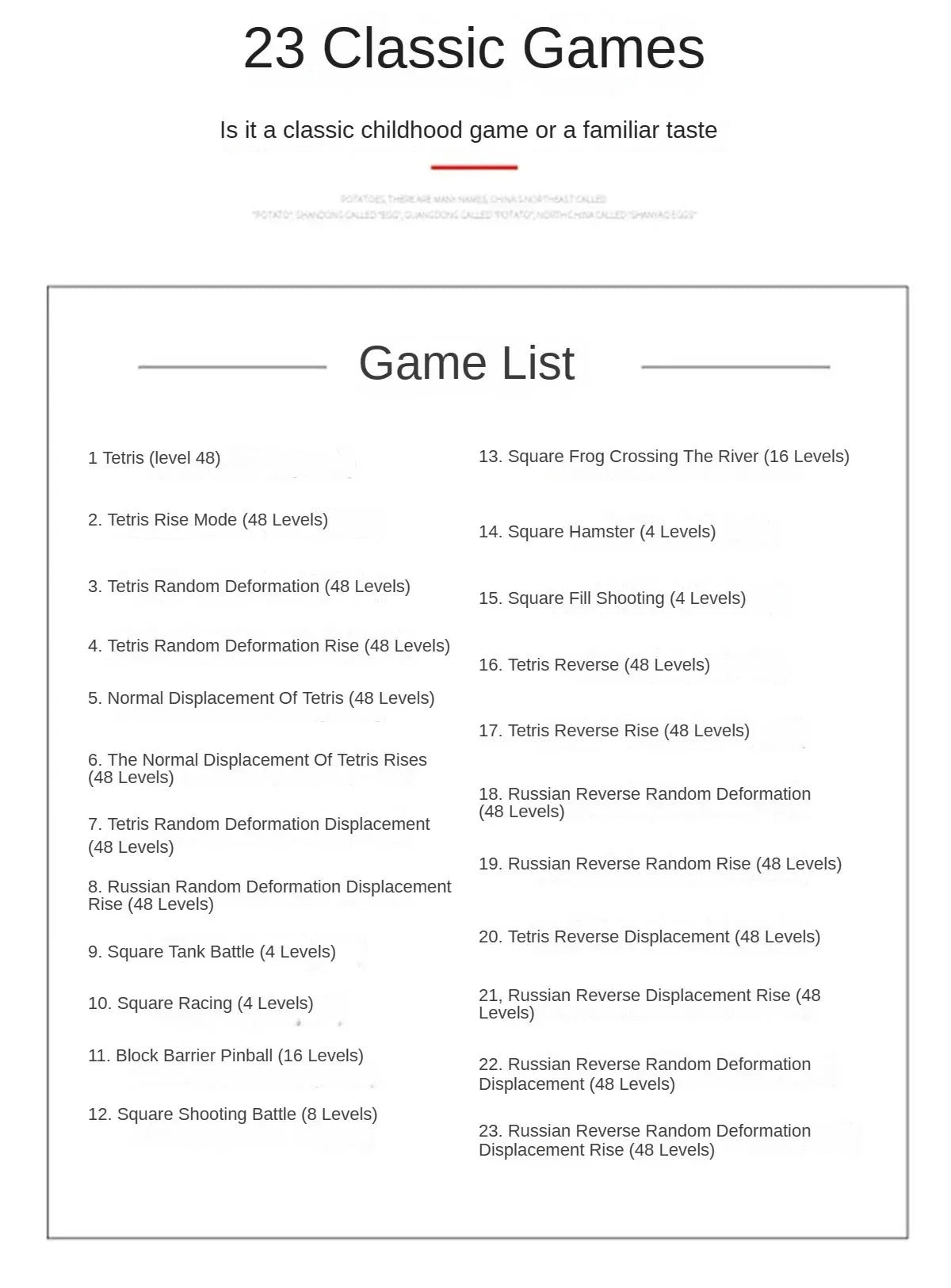 Classic Retro Handheld Game Players for Tetris Console Large Screen Children's Nostalgic Pocket Game Machine Kids Puzzle Toys