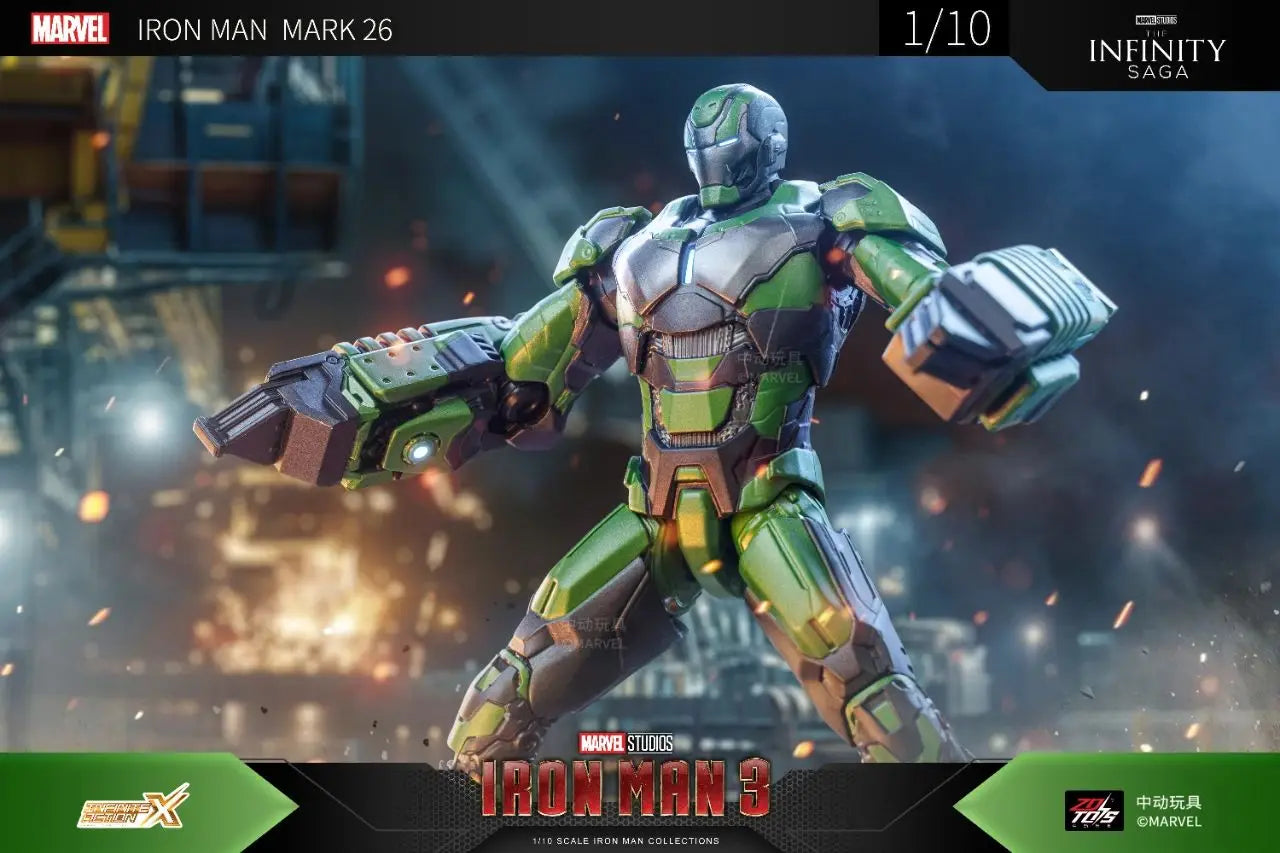 1:10 ZD Toys Iron Man MK25 Striker MK26 Gamma MK36 Peacemaker MK40 MK2 War Machine MK15 Sneaky Action Figure Collections Gift