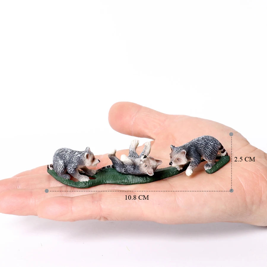 Realistic Woodland Creatures Figurines Toys Raccoon,Beavers ,Badger,Anteater,Platypus Easter Eggs Education Birthday Gift