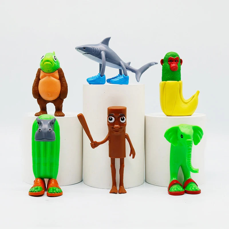 Brainrot Anime Action Figures Tung Tung Tung Sahur Ornaments Figure Funny Meme PVC Toy Model Home Decor Kids Gift