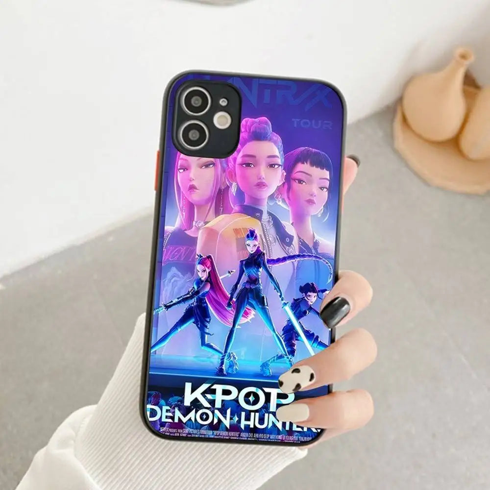 KPop D-Demon H-Hunters Phone Case For iPhone 16 15 14 13 12 11 Pro Max Mini X XS XR SE 7 Plus Shockproof Dustproof Cover Fundas