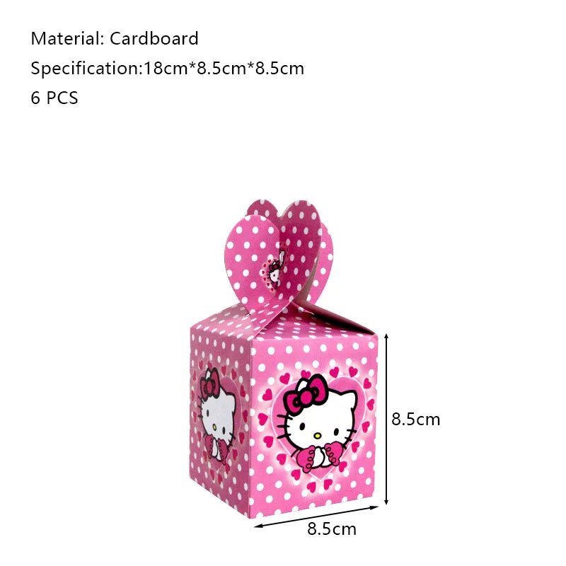 Hello Kitty Birthday Party Decoration Cartoon Cat Kids Aluminum Foil Balloon Disposable Tableware Banner Child Event Supplies