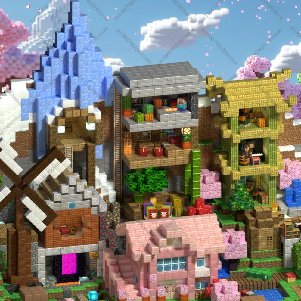 Magnetic Building Blocks Mine World Magnet Cube for Stacking Construction Brick Set Pixel Style Sensory Toys Kid Boys Girls DIY