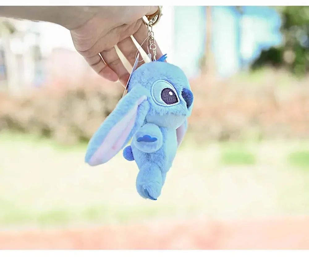 Cartoon Stitch Plush Keychain Soft Toy Cute Stuffed Animal Pendant Gift for Girls  Angel Doll Bag Charm Kids Birthday Present