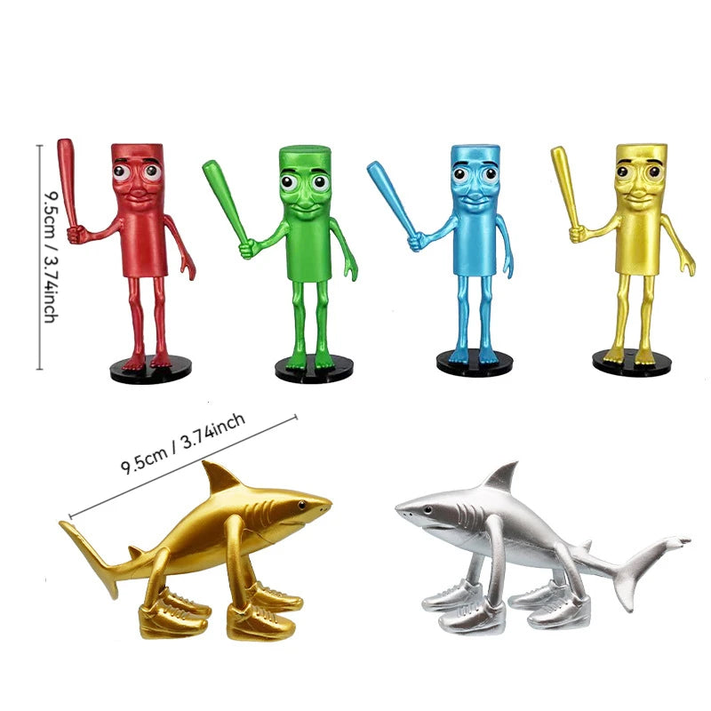 Brainrot Anime Action Figures Tung Tung Tung Sahur Ornaments Figure Funny Meme PVC Toy Model Home Decor Kids Gift