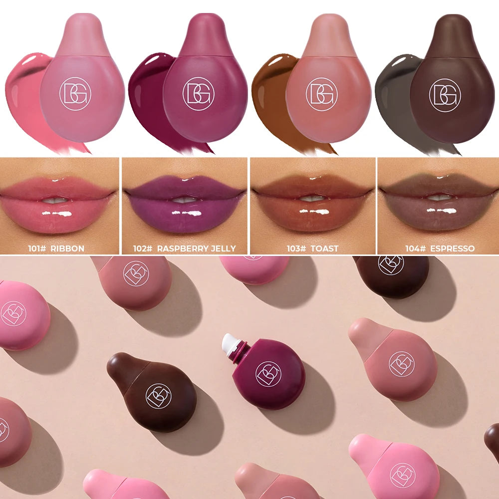 BEAUTY GLAZED 4Color Lipgloss Lip Oil Teens Moisturizing Lipstick Lip Balm High Shine And Lip Gloss Long-Lasting Dry Lip Care
