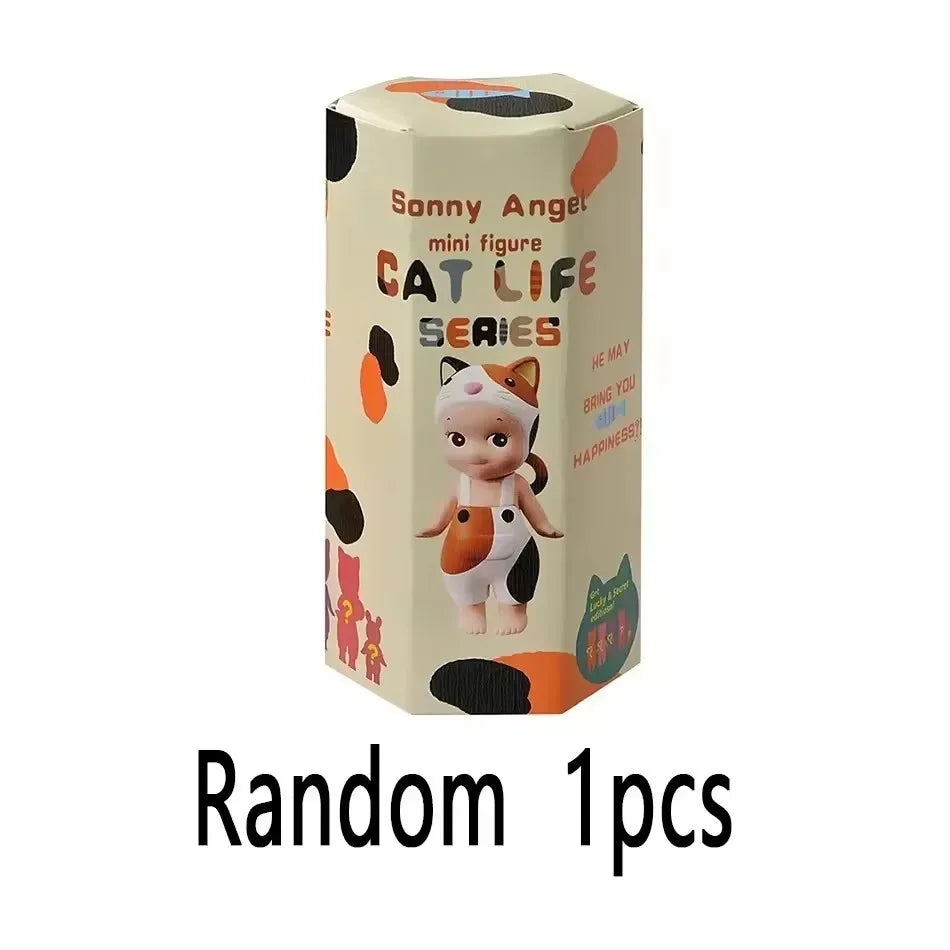 -Sonnny Angel 20th Anniversary Hippers Blind Box Animal Cat Life Series Anime Figures Ornaments Dolls Fans Toy Set For Kids Gift