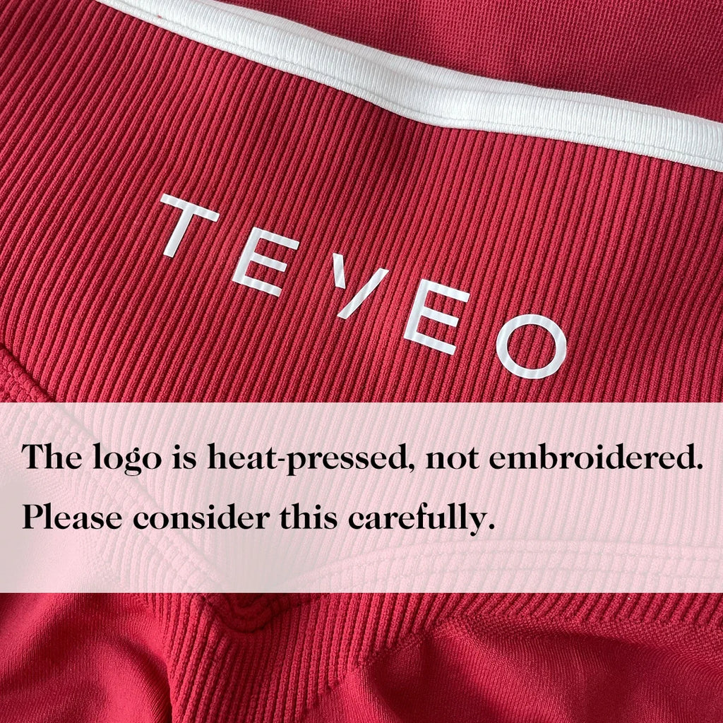 TEVEO 2 Pièces Ensemble De Sport Femme Leggings Vêtements D'Entraînement Ensemble De Soutien-gorge Sans Couture Scrunch Legging