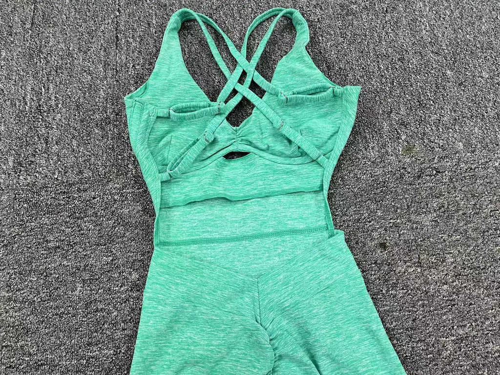 Sporty Jumpsuit Women Sportwear 2025 Workout Yoga Clothes Push Up Gym Set Women Sportswear Sport Outfit Fitness Overalls Black