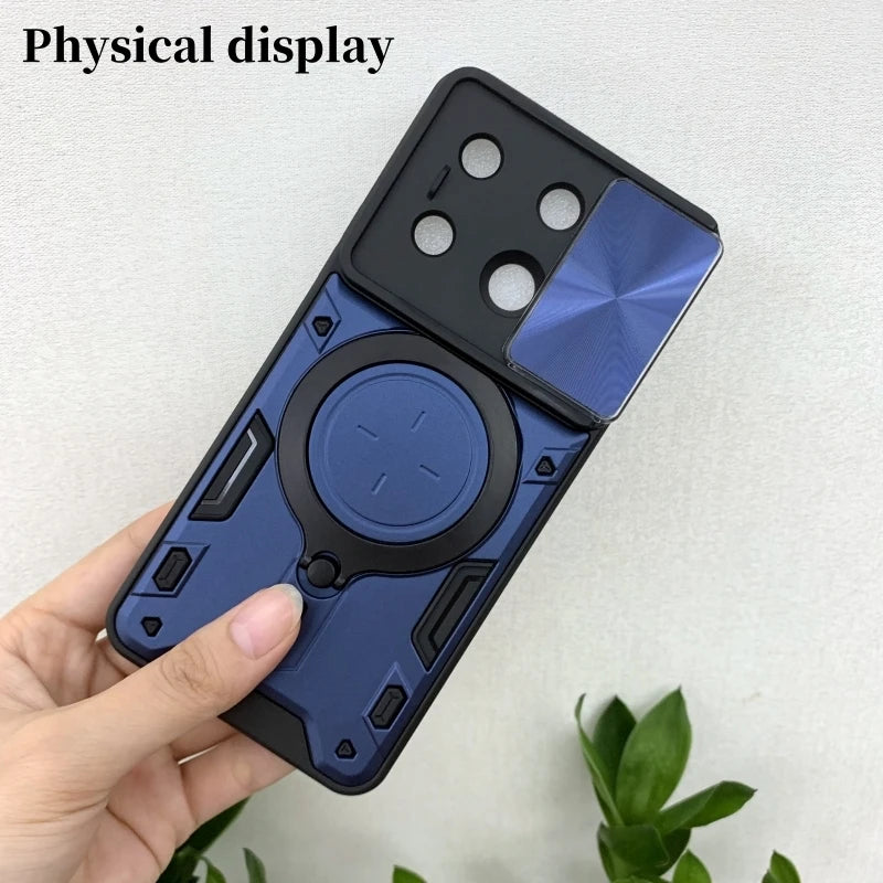 Funda For Honor 90 5G Case Shockproof Armor Magnetic Metal Ring Phone Case For Honer Honar 90 Honor90 Slide Camera Protect Cover