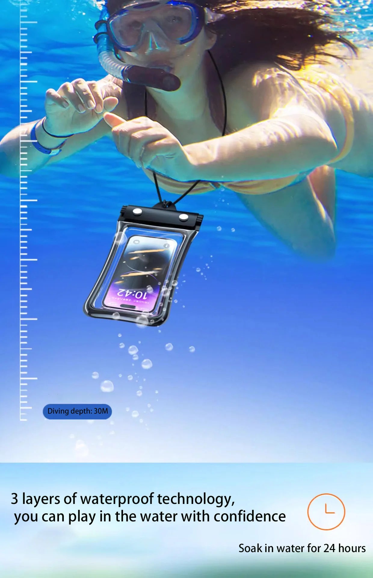 IPX8 Waterproof Floating Airbag Swim Diving Bag Phone Case For iPhone 11 12 13 14 Pro Max Samsung S23 S22 Xiaomi 13 Huawei Cover