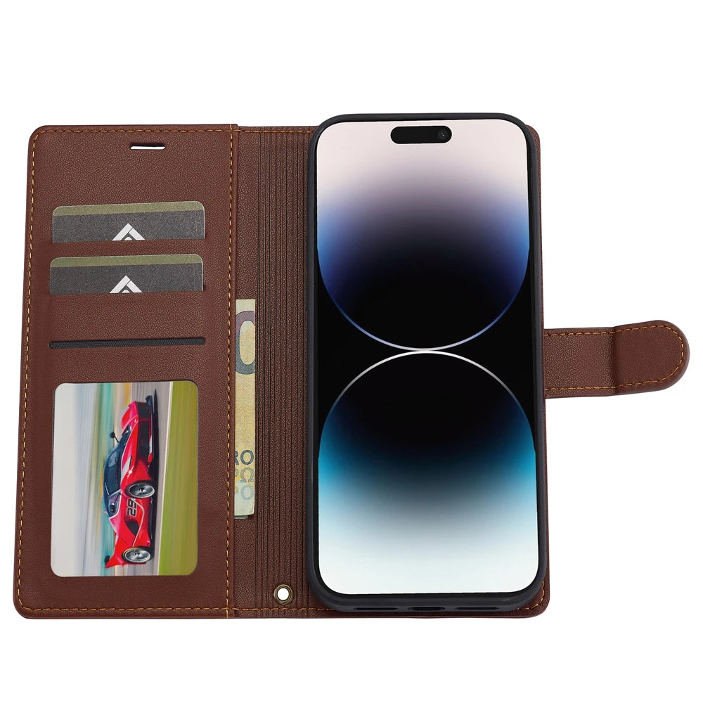 2in1 Removable Flip Leather Wallet Case Magnetic Phone Cover For iPhone 17 Air 15 Pro Max 14 Plus 16 13 12 11 SE 2022 Cards Solt