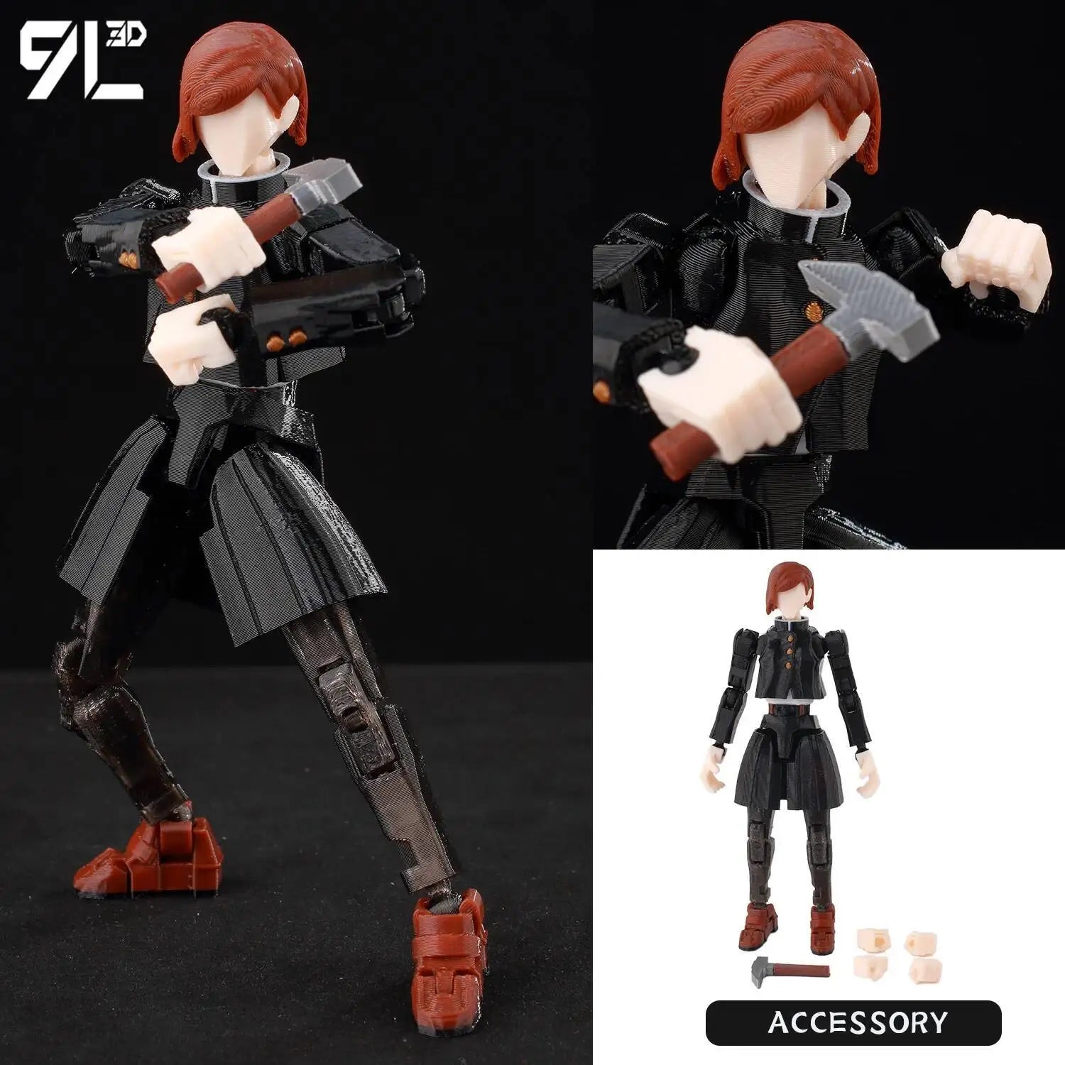9L3D Printed Anime Jujutsu Kaisen Sukuna Yuji Yuta Satoru Gojo Lucky Dummy 13 Movable Shapeshift Action Figures Mannequin Toys