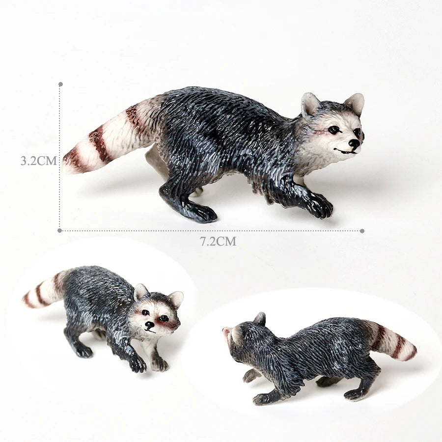 Realistic Woodland Creatures Figurines Toys Raccoon,Beavers ,Badger,Anteater,Platypus Easter Eggs Education Birthday Gift