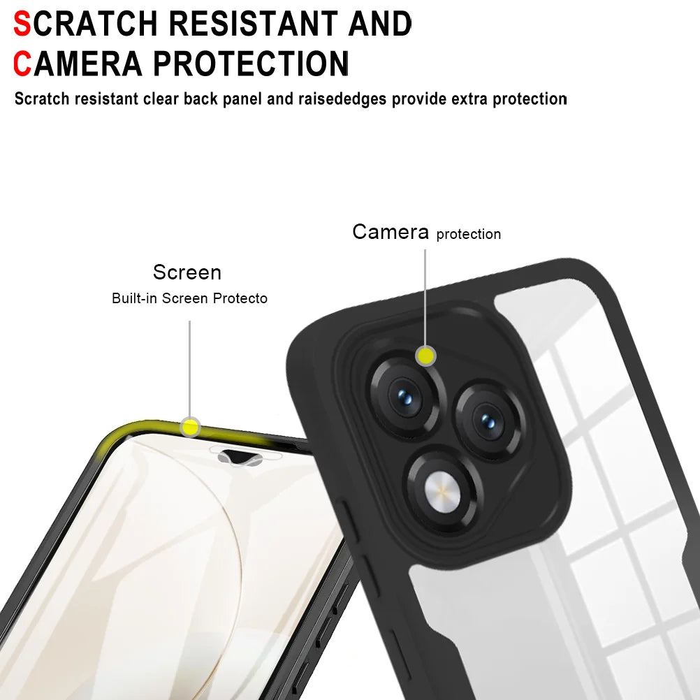 For Honor 400 Lite 5G Case 360 Full Protect Phone Cover For Honor400 Lite Honor400Lite Clear Screen With Silicone Bumper Funda