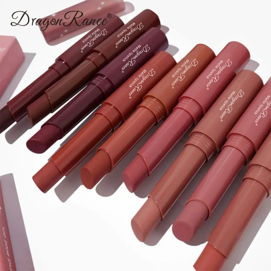 Lipstick Matte Matte Non-Fading Moisturizing European and American Makeup Lipstick Velvet Matte Lipstick Waterproof Not Easy to Fade Matte Lipstick Lipstick