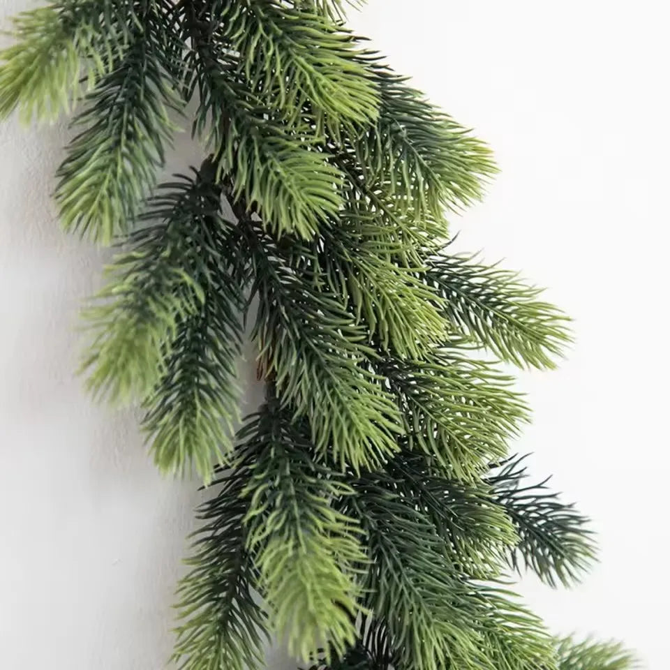 6.2FTArtificial Norfolk Pine Garlands Real Touch Christmas Cypress Greenery Vine for Table Mantle Xmas Home Decoration