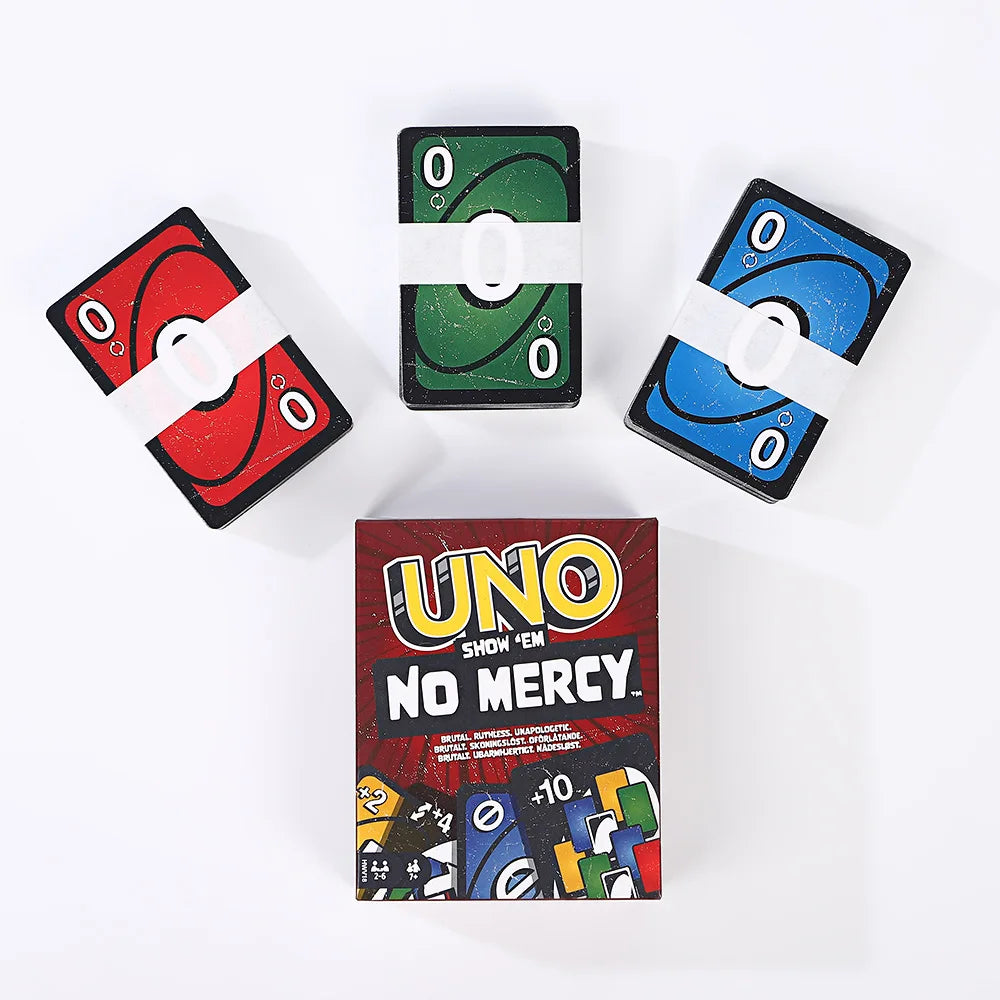 2025 New 168pcs Uno No mercy Game Board Games UNO Cards Table Family Party Entertainment UNO Games Card Toys