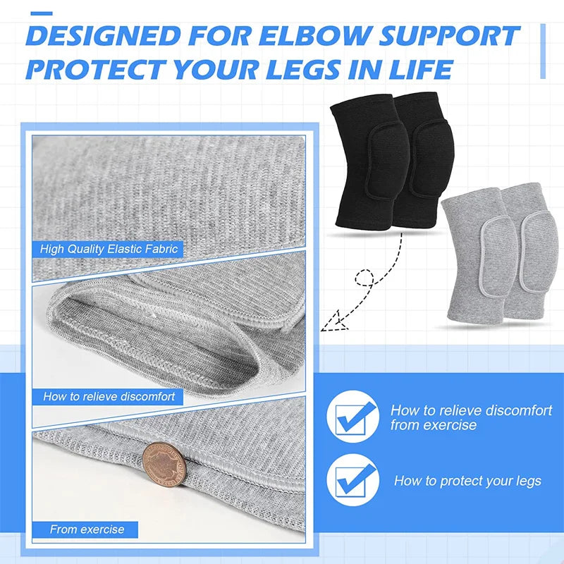 WorthWhile Dancing Knee Pads for Volleyball Yoga Women Kids Men Patella Brace Support EVA Kneepad Fitness Protector Work Gear