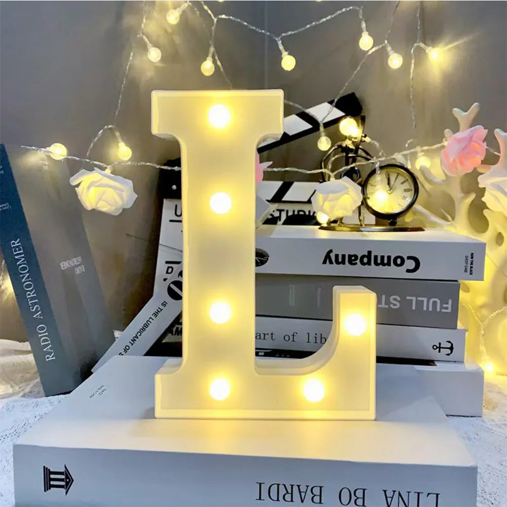 16cm LED Letter Light, Luminous Letter And Number Night Light, Suitable For Home, Bar, Wedding, Birthday Party Decoration