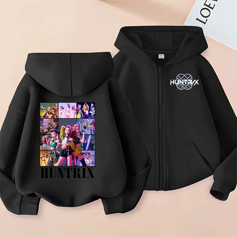 Huntrix Clothing kpop Demon Hunters Hoodie k pop T Shirt Sweatshirt HUNTRX Long Sleeve Jumper Rumi Zoey hoody k-pop Tops Coat