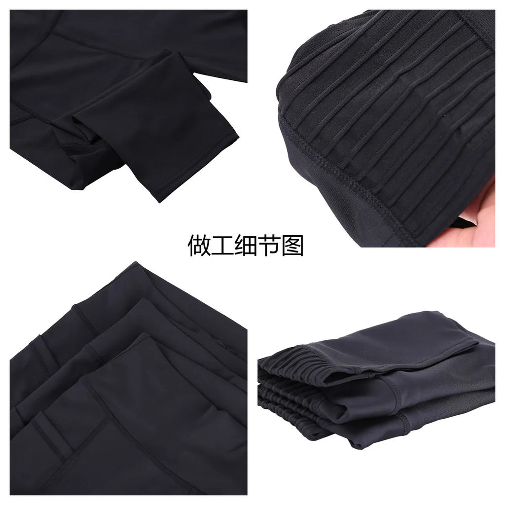 Women Sport Shorts cropped pants Fitness Nudity High Waist Hip Lift Running Yoga Side Pockets Tights Quick Dry Gym Sportswear