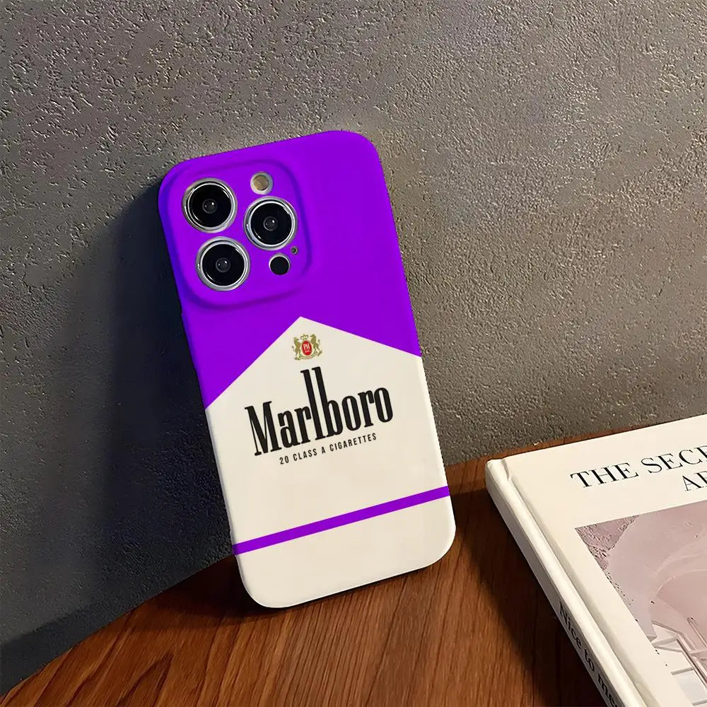 Cigarette-M-MarlboroeS Phone Case For IPhone 16Promax 16 15 14 13 12 11 Pro Max Plus Mini Film Soft Personalized Cover