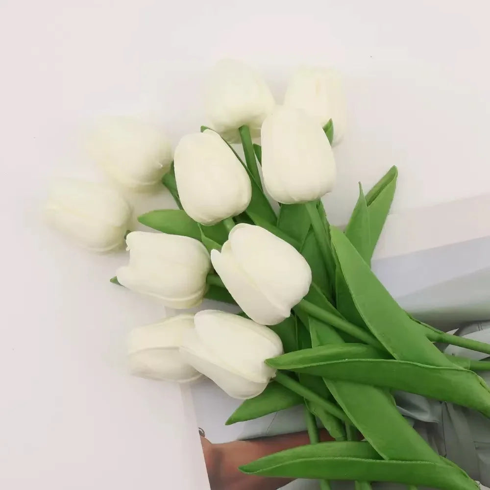 1/5/10/15PCS Tulips Artificial Flowers Real Touch Flowers Tulip Bouquet Decor Fake Tulips Flower for Home Wedding Decorations