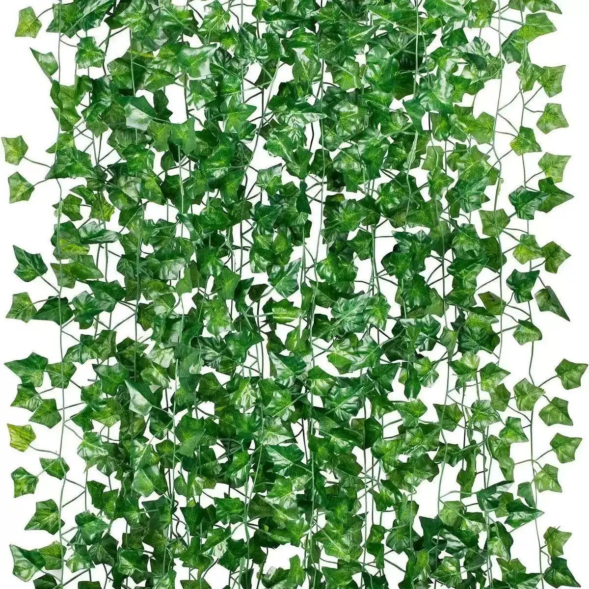2.1M Green Ivy Leaf Hanging Vine Artificial Garland Silk Wall Plant Home Garden Decoration Wedding Party DIY Fake Wreath Leaves