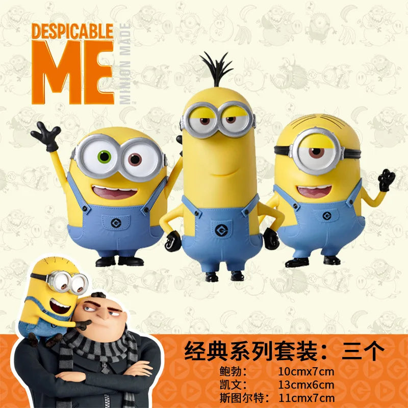 Authentic Full Series Toys Set Miniones Kevin Bob Gru 3d Eye Despicable Miniones With Action Figures Toys For Kids Gifts