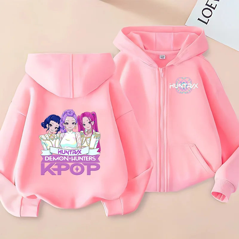 Huntrix Clothing kpop Demon Hunters Hoodie k pop T Shirt Sweatshirt HUNTRX Long Sleeve Jumper Rumi Zoey hoody k-pop Tops Coat