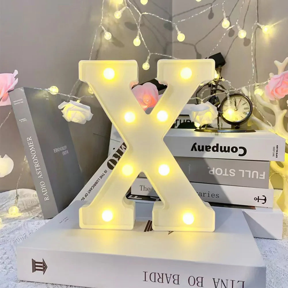 16cm LED Letter Light, Luminous Letter And Number Night Light, Suitable For Home, Bar, Wedding, Birthday Party Decoration