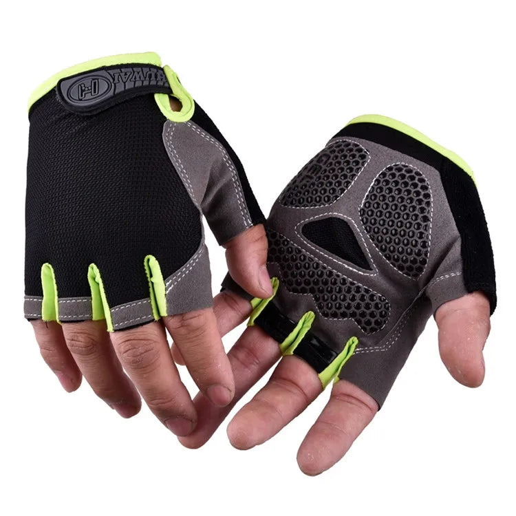 Unisex Half Finger Gloves Cycling Breathable Anti-slip MTB Outdoor Road Bike Gel Biking Gloves Summer Gym Sport Training Gloves