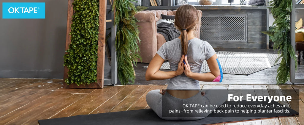 2 Rolls OK TAPE PRO Kinesiology Tape, New Packaging 5cmX16ft Free Cut Tape, Updated Elastic Athletic Tape Therapeutic Latex Free