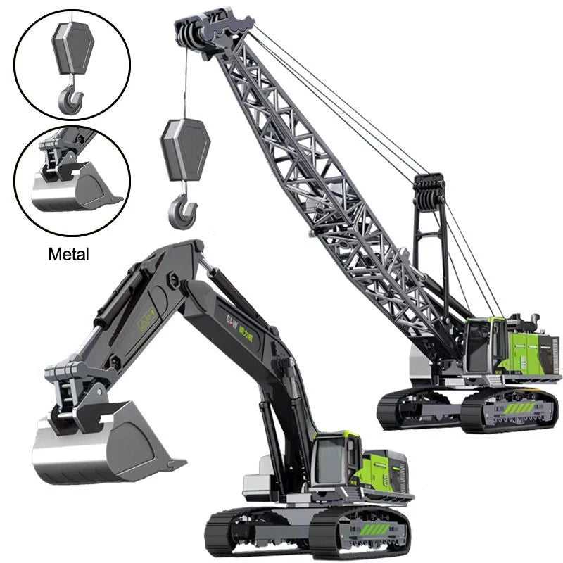 Engineering Diecast Inertial Driving Toys for Boys Alloy Tractor Excavator Bulldozer Kids Truck Children Vehicle Model Gift