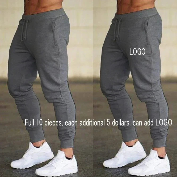 Men's Cotton Slim Fit jogging pants sport sweatpants running pants runners trackpants bodybuilding pants