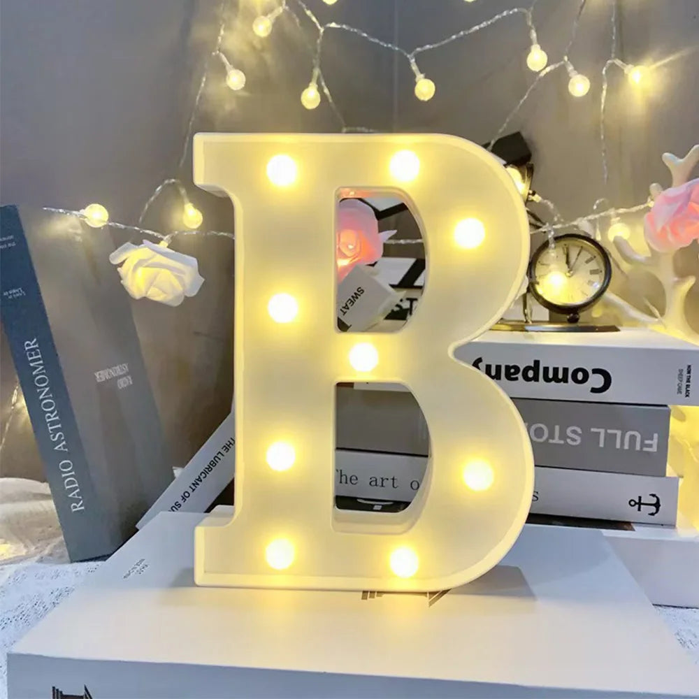 16cm LED Letter Light, Luminous Letter And Number Night Light, Suitable For Home, Bar, Wedding, Birthday Party Decoration
