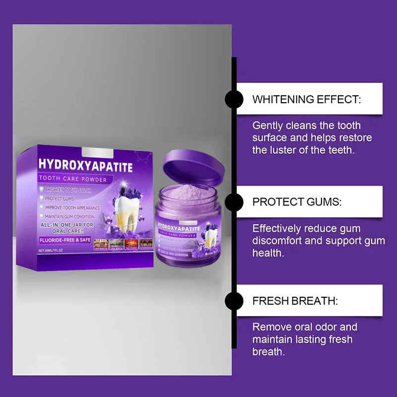 Purple Brightening Powder Enamel-Safe Toothpaste Whitening Powder Strengthen Teeth And Gums Tooth Repair Mineral Powder Gifts