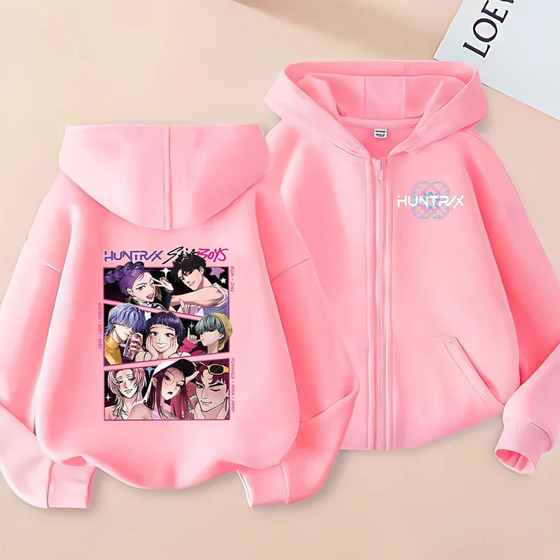 Huntrix Clothing kpop Demon Hunters Hoodie k pop T Shirt Sweatshirt HUNTRX Long Sleeve Jumper Rumi Zoey hoody k-pop Tops Coat